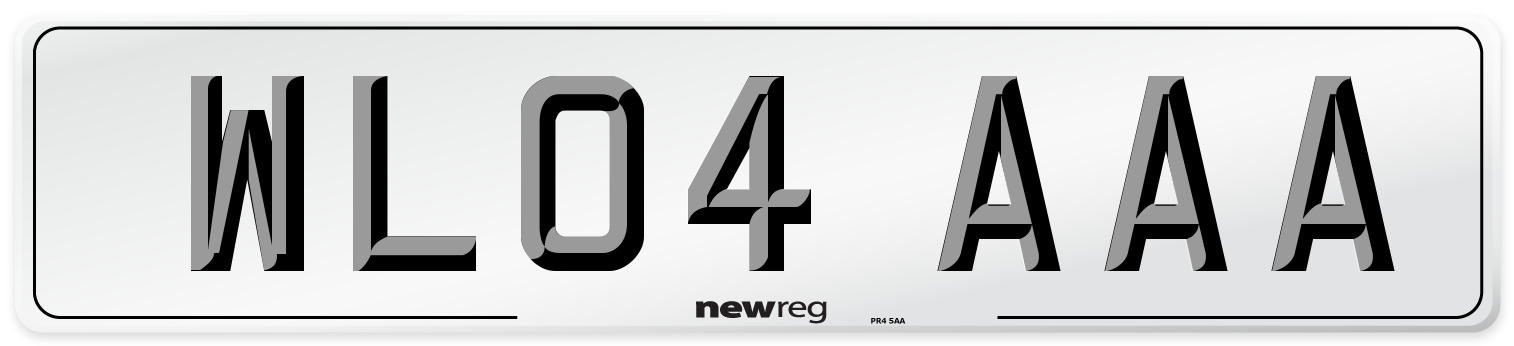 WL04 AAA Number Plate from New Reg